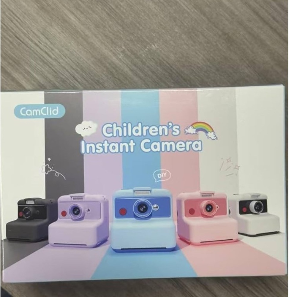 CAMCLID Kids Camera Instant Print, 3,0 Inch/48MP Instant Camera for Kids(Black)